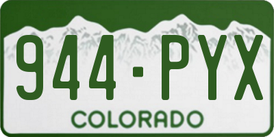 CO license plate 944PYX