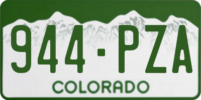 CO license plate 944PZA