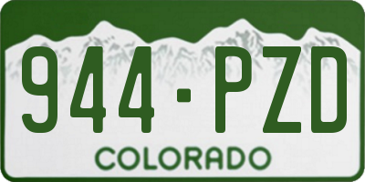 CO license plate 944PZD