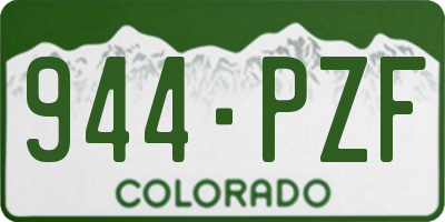 CO license plate 944PZF