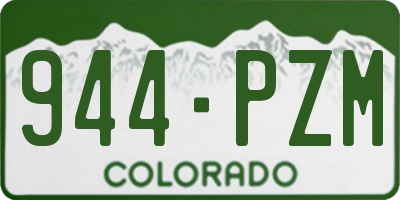 CO license plate 944PZM
