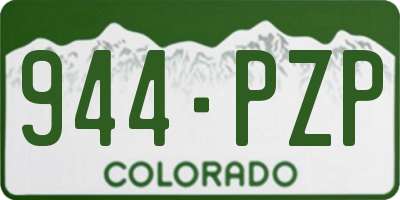 CO license plate 944PZP