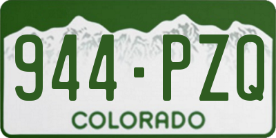 CO license plate 944PZQ