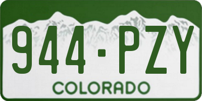 CO license plate 944PZY