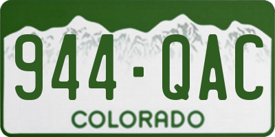CO license plate 944QAC