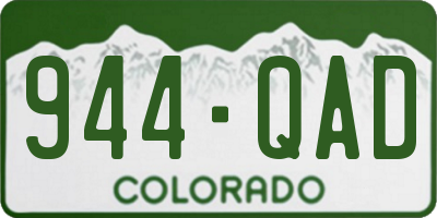CO license plate 944QAD