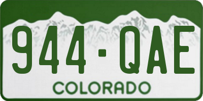 CO license plate 944QAE