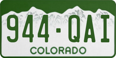 CO license plate 944QAI