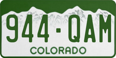 CO license plate 944QAM