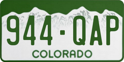 CO license plate 944QAP