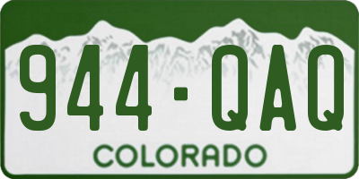 CO license plate 944QAQ
