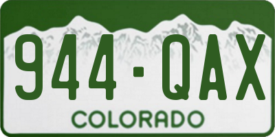 CO license plate 944QAX