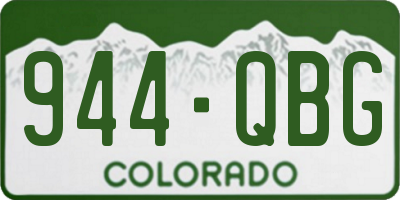 CO license plate 944QBG