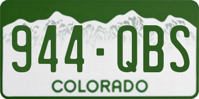 CO license plate 944QBS