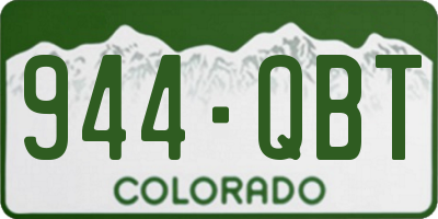 CO license plate 944QBT