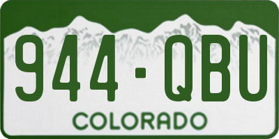 CO license plate 944QBU