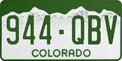 CO license plate 944QBV