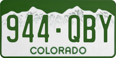 CO license plate 944QBY