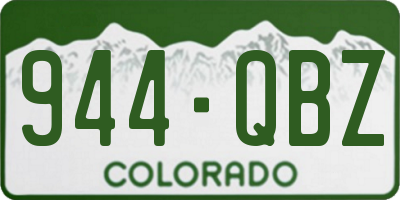 CO license plate 944QBZ