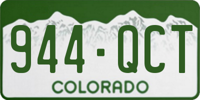 CO license plate 944QCT