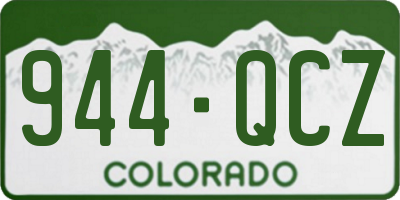 CO license plate 944QCZ