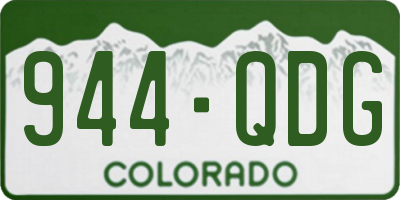 CO license plate 944QDG