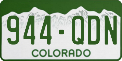 CO license plate 944QDN