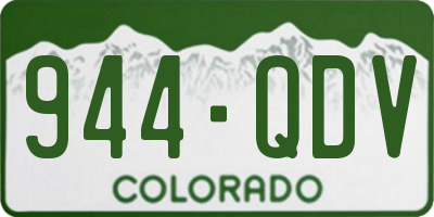 CO license plate 944QDV