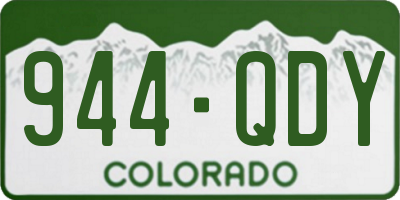 CO license plate 944QDY