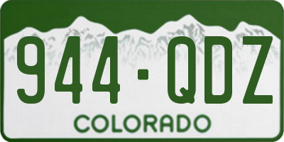 CO license plate 944QDZ
