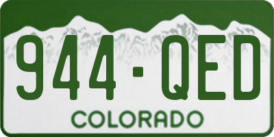 CO license plate 944QED
