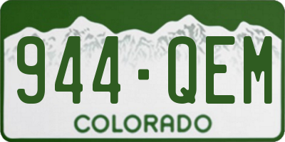 CO license plate 944QEM