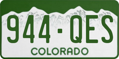 CO license plate 944QES