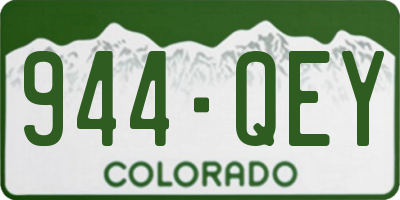 CO license plate 944QEY