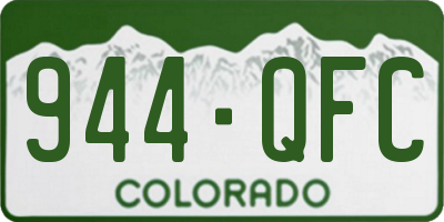CO license plate 944QFC