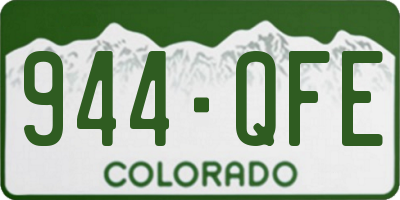 CO license plate 944QFE