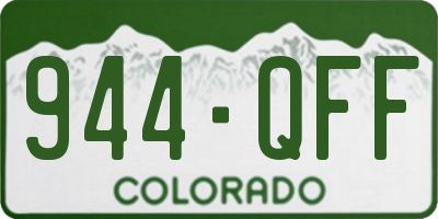 CO license plate 944QFF