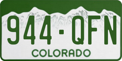 CO license plate 944QFN