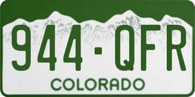 CO license plate 944QFR