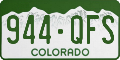 CO license plate 944QFS
