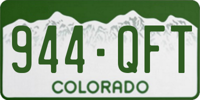 CO license plate 944QFT