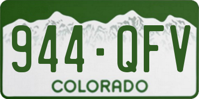 CO license plate 944QFV