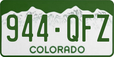CO license plate 944QFZ