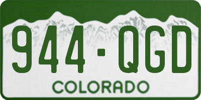CO license plate 944QGD