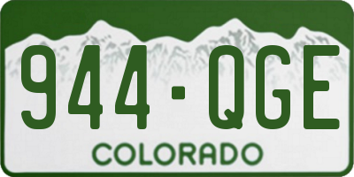 CO license plate 944QGE