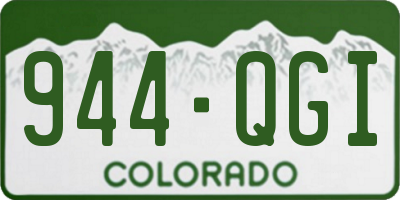 CO license plate 944QGI