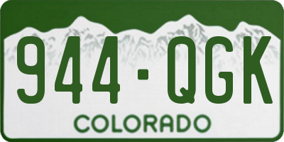 CO license plate 944QGK