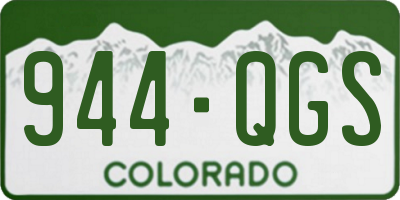 CO license plate 944QGS