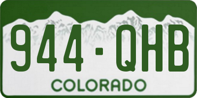 CO license plate 944QHB