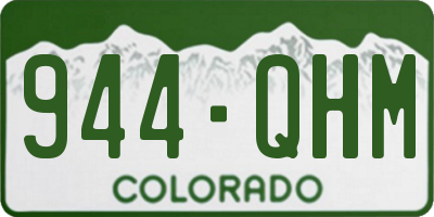 CO license plate 944QHM